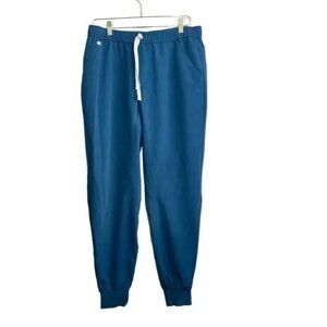 Figs Tansen Men's Jogger Scrub Pants SZ L Caribbean Blue Slim Fit Medical Nurse
